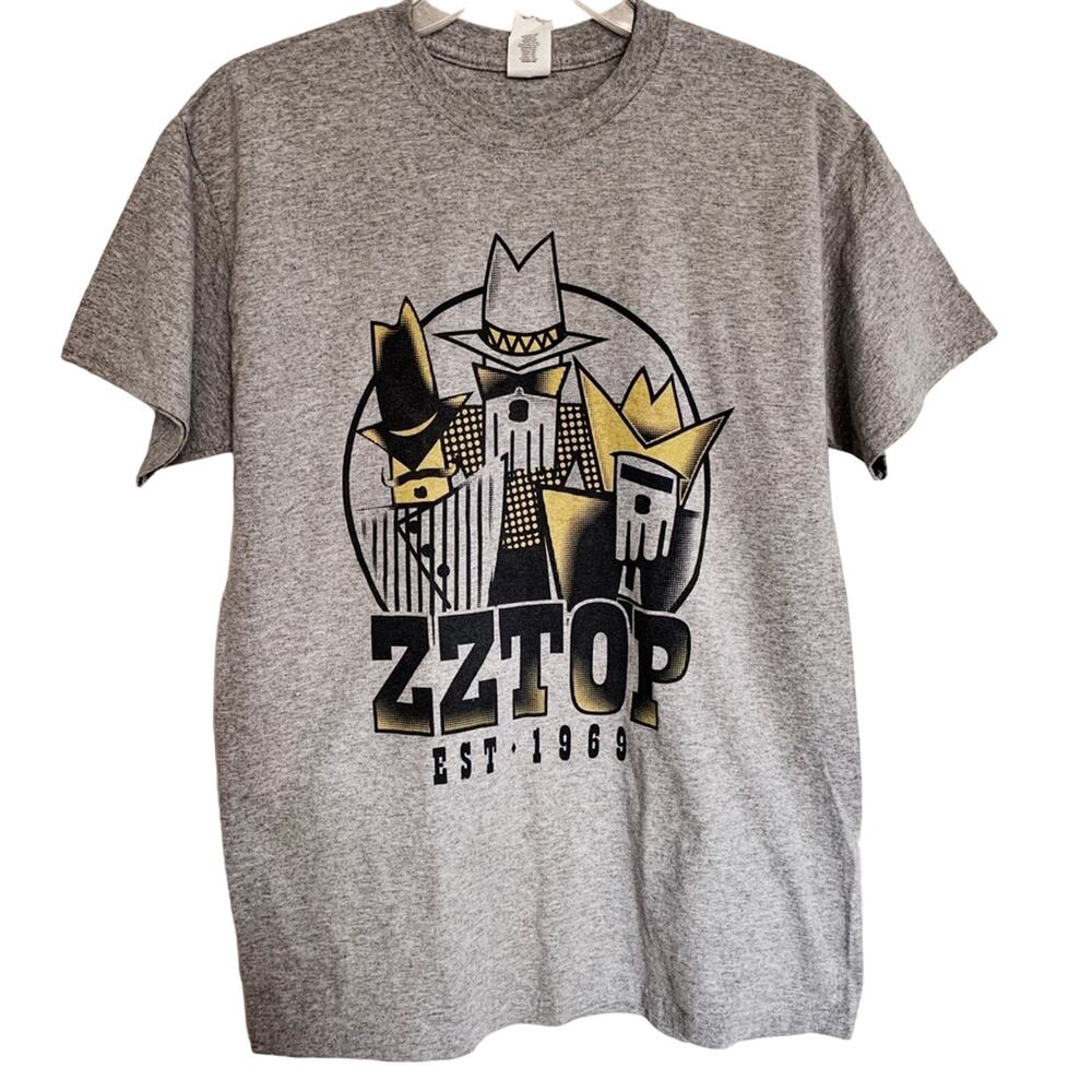 ZZ Top Tres Hombres Grey Graphic Tour Tee  Medium Unisex